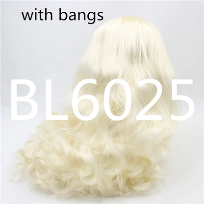 DBS blyth doll icy rbl scalp and dome wavy hair wig for DIY custom green hair purple hair blonde hair anime toy