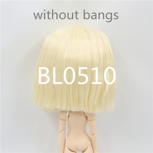 DBS blyth doll icy doll rbl scalp and dome short hair wig toy accessory for DIY custom doll anime blonde hair black hair