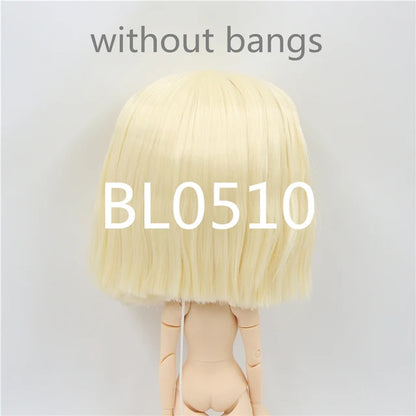 DBS blyth doll icy doll rbl scalp and dome short hair wig toy accessory for DIY custom doll anime blonde hair black hair
