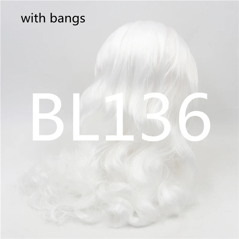 ICY DBS blyth doll rbl scalp and dome wavy hair multi-color wig for custom doll anime toy white skin mix hair