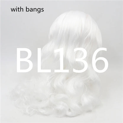 ICY DBS blyth doll rbl scalp and dome wavy hair multi-color wig for custom doll anime toy white skin mix hair