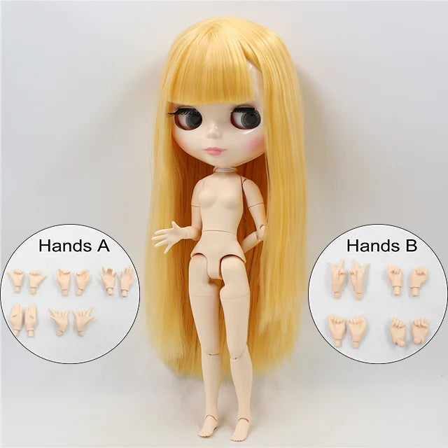 ICY DBS Blyth Doll toy 30cm bjd white skin joint body shiny face random eyes colors