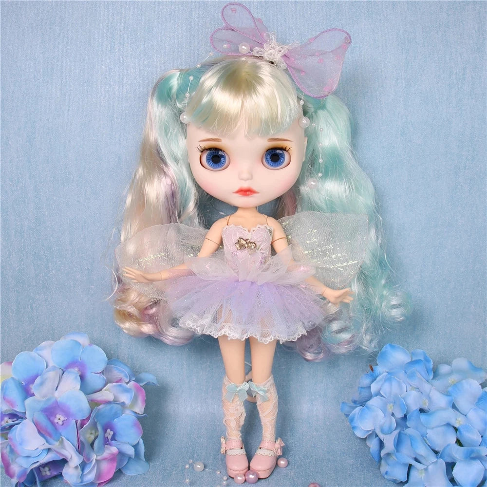 ICY DBS Blyth Doll 1/6 BJD White Skin Joint Body Matte Face With Clothes Shoes Toy Doll 30cm Girls Gift Anime
