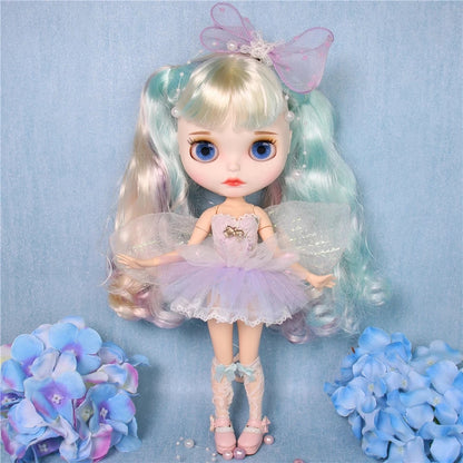 ICY DBS Blyth Doll 1/6 BJD White Skin Joint Body Matte Face With Clothes Shoes Toy Doll 30cm Girls Gift Anime