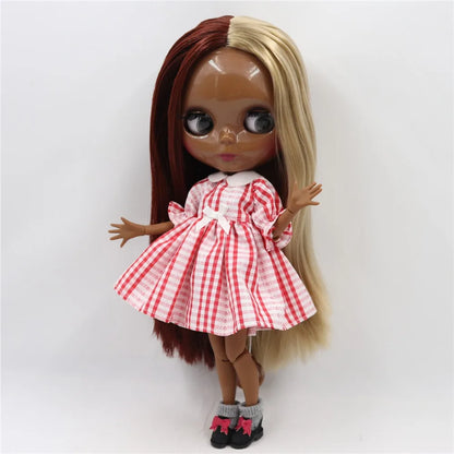 ICY DBS Blyth Doll Toy blyth doll joint body super black skin bjd 30cm doll for DIY custom doll anime girls