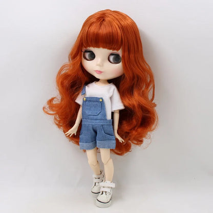 ICY DBS Blyth Doll 1/6 bjd 30cm toy joint body white skin shiny face nude doll