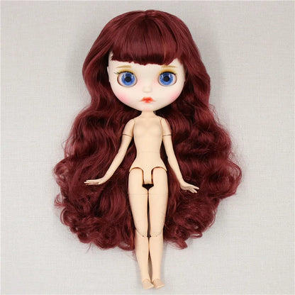 ICY DBS Blyth Doll 1/6 30cm toy bjd joint body matte face nude doll white skin random eyes colors anime girls