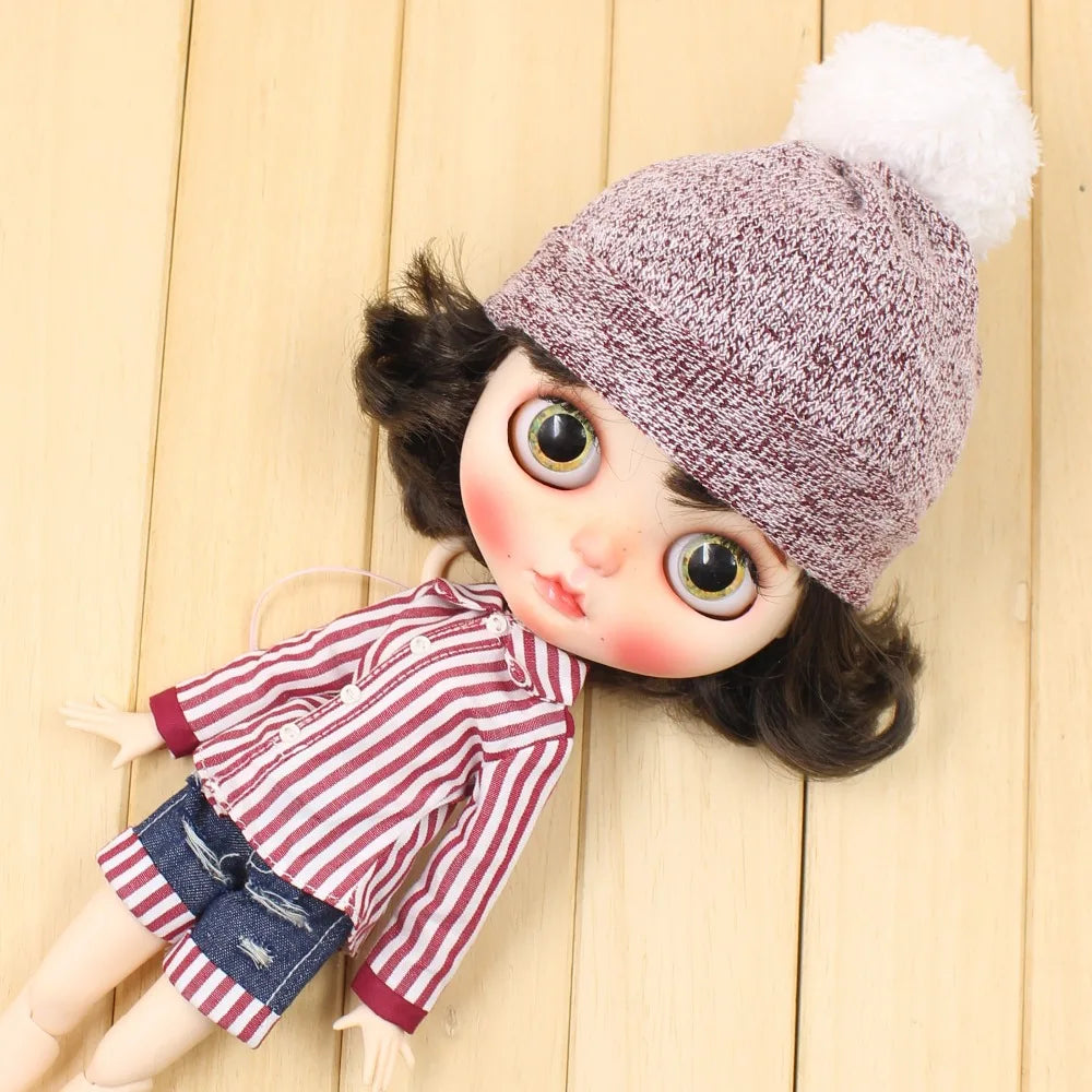 ICY DBS Blyth doll clothes outfits toy for blyth doll icy joint body licca body pink dress white hat