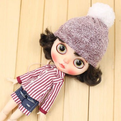 ICY DBS Blyth doll clothes outfits toy for blyth doll icy joint body licca body pink dress white hat