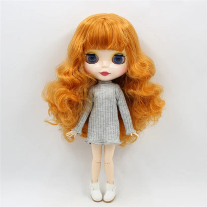 ICY DBS Blyth Doll 1/6 bjd 30cm toy joint body white skin shiny face nude doll