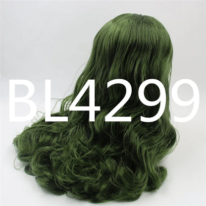 DBS blyth doll icy rbl scalp and dome wavy hair wig for DIY custom green hair purple hair blonde hair anime toy