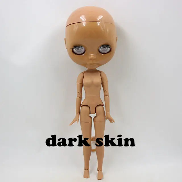 DBS blyth doll joint body bjd toy without makeup shiny face for cutom doll DIY anime girls