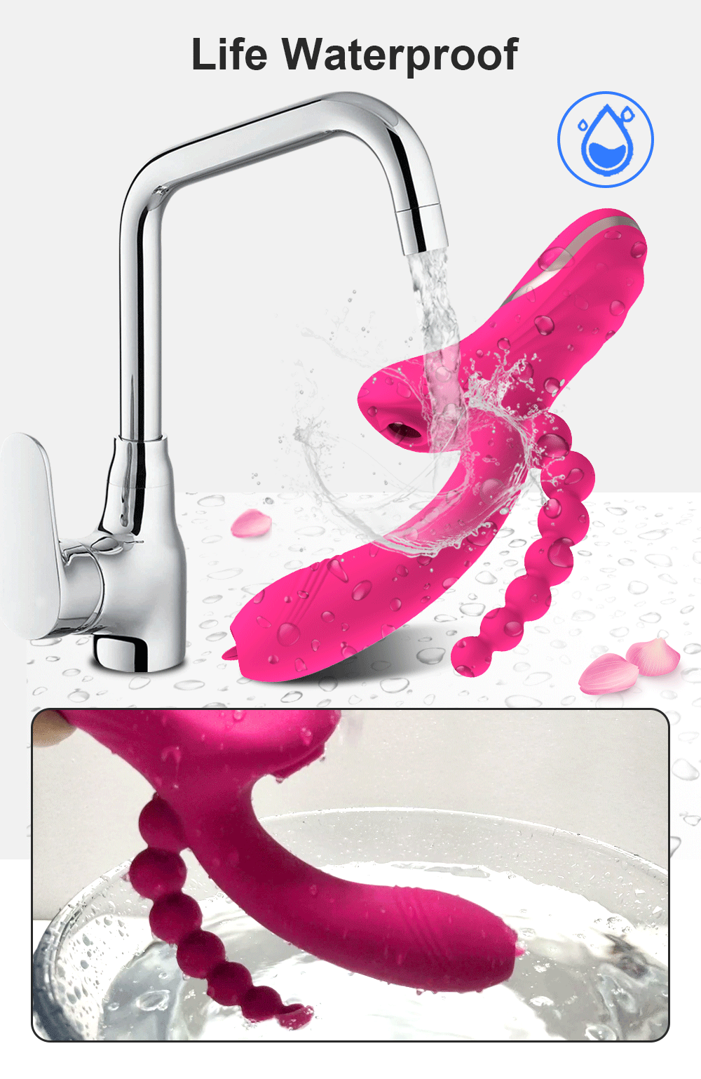 3 In 1 Clit Sucker Vagina Sucking Vibrator Clitoris Stimulator Blowjob Oral Nipple Sex Toys for Adults 18 Women Products