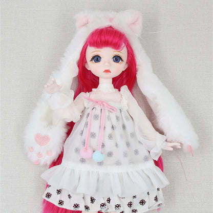 DBS 1/6 BJD DREAM FAIRY Doll Mechanical Joint Body With Makeup Hair Eyes Clothes Shoes Girls SD Anime