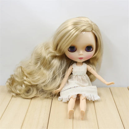 ICY DBS Blyth Doll 1/6 bjd toy blonde hair joint body side parting hair shiny face 30cm girls gift anime