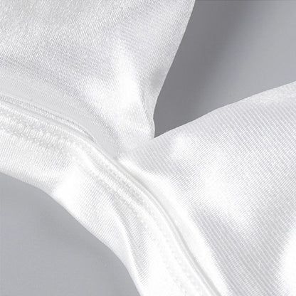 Women's French Style Bra Girl Wrapped Chest Adjustable Shoulder Strap Single Buckle Satin Sexy Tube Top Underwear Lingerie