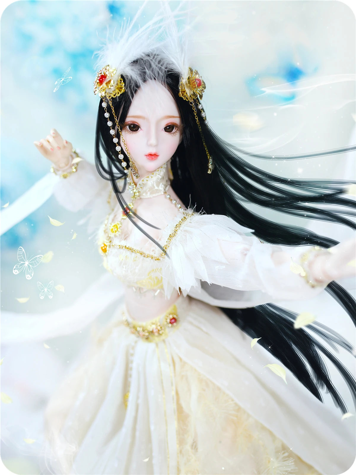 DBS 1/3 BJD Dream Fairy Doll  toy mechanical joint Body chinese style Collection doll including suit shoes makeup 60cm SD