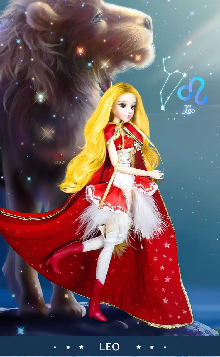 DBS 1/6 BJD toy 30cm constellations doll joint body with outfit shoes stand box toy girls gift anime doll