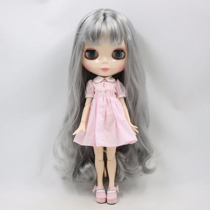 ICY DBS Blyth Doll 1/6 bjd 30cm toy joint body white skin shiny face nude doll