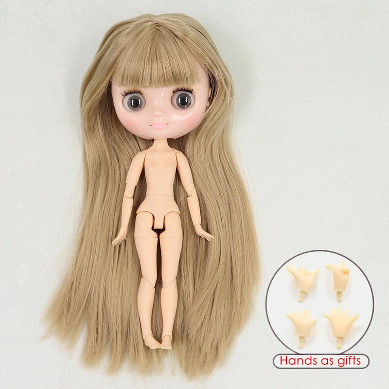 ICY DBS blyth middie doll 1/8 BJD shiny face long hair joint body 20cm toy girls gift