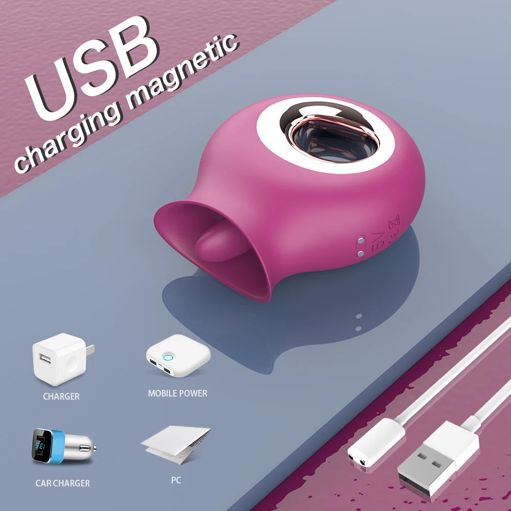 Tongue Clitoral Licking Vibrator for Women G-Spot Clit Nipple Stimulator Oral Pussy Vagina Quick Orgasm Sex Toys For Men Couples