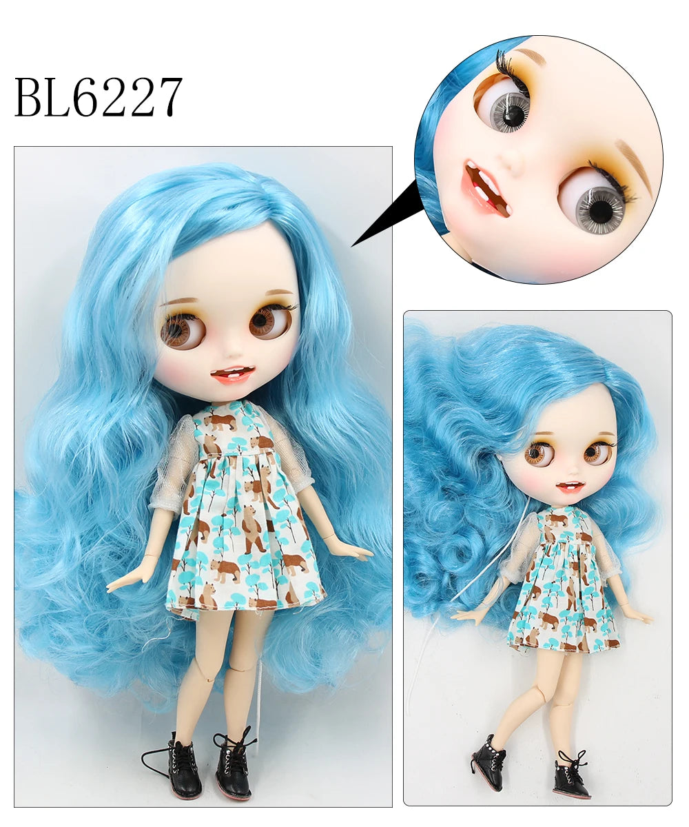 ICY DBS Blyth Doll 1/6 bjd ob24 toy joint body white skin custom doll customized face matte face 30cm toy girls gift