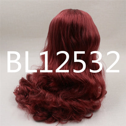 DBS blyth doll icy rbl scalp and dome wavy hair wig for DIY custom green hair purple hair blonde hair anime toy