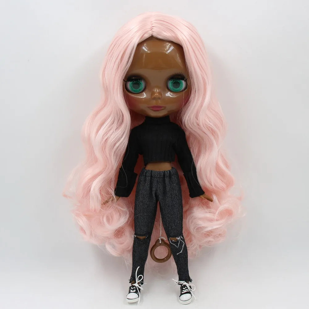ICY DBS Blyth Doll Toy blyth doll joint body super black skin bjd 30cm doll for DIY custom doll anime girls