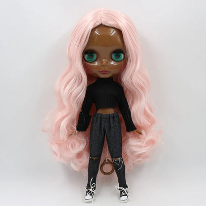 ICY DBS Blyth Doll Toy blyth doll joint body super black skin bjd 30cm doll for DIY custom doll anime girls