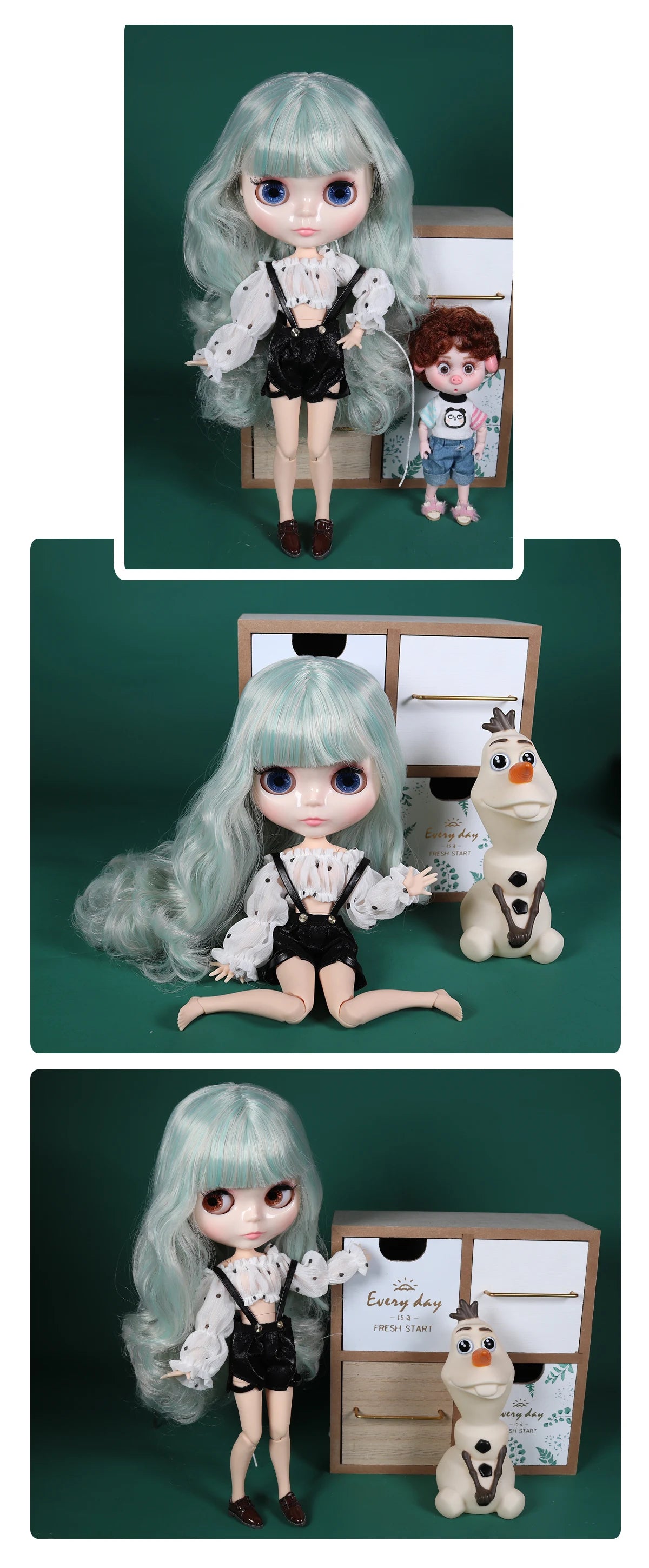 ICY DBS Blyth doll 1/6 bjd matte face shiny face joint body white skin tan skin dark skin 30cm toy girls gift