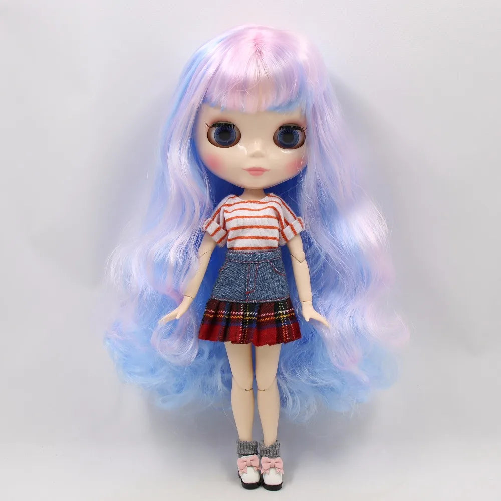 ICY DBS Blyth Doll 1/6 bjd 30cm toy joint body white skin shiny face nude doll