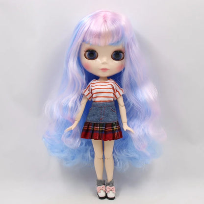 ICY DBS Blyth Doll 1/6 bjd 30cm toy joint body white skin shiny face nude doll