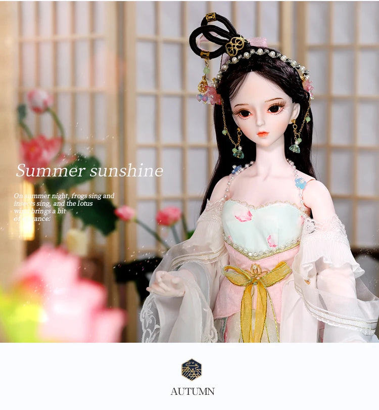 DBS 1/3 BJD toy Dream Fairy Season Series mechanical joint Body hand-painted makeup high quality 60cm collection doll sd