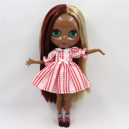 ICY DBS Blyth Doll Toy blyth doll joint body super black skin bjd 30cm doll for DIY custom doll anime girls