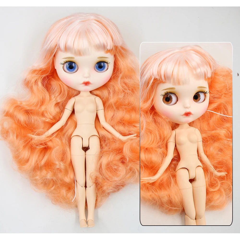 ICY DBS Blyth Doll 1/6 30cm toy bjd joint body matte face nude doll white skin random eyes colors anime girls