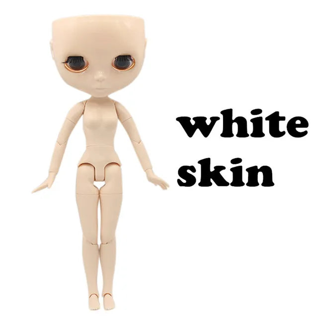 DBS blyth doll joint body bjd toy without makeup shiny face for cutom doll DIY anime girls