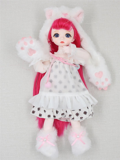DBS 1/6 BJD DREAM FAIRY Doll Mechanical Joint Body With Makeup Hair Eyes Clothes Shoes Girls SD Anime