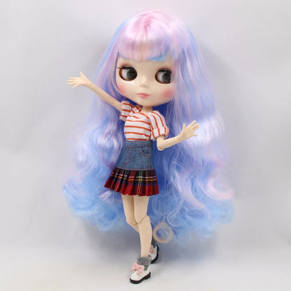 ICY DBS Blyth Doll 1/6 bjd 30cm toy joint body white skin shiny face nude doll