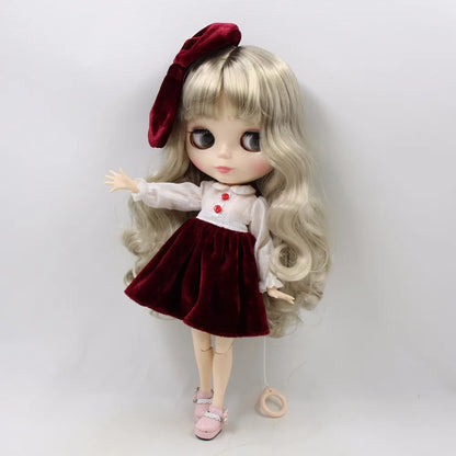 ICY DBS Blyth Doll 1/6 bjd 30cm toy joint body white skin shiny face nude doll
