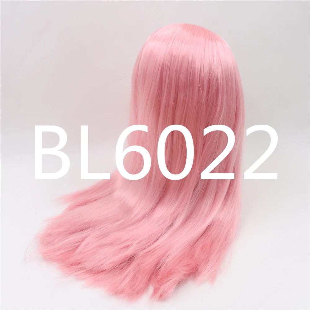 DBS blyth doll icy doll RBL wig only rbl scalp and dome straight hair for DIY custom anime blue hair purple hair black hair