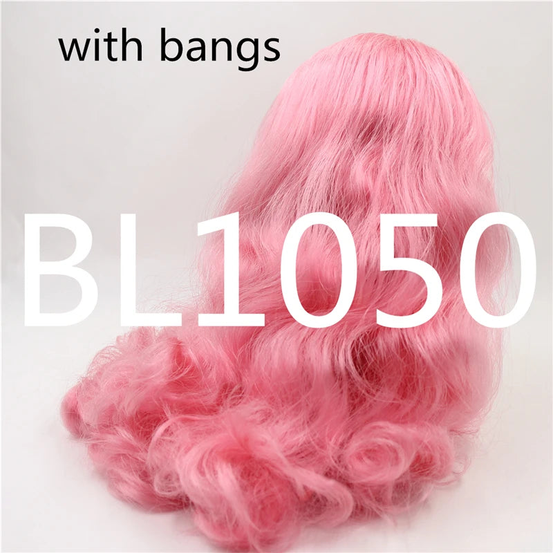 DBS blyth doll icy rbl scalp and dome wavy hair wig for DIY custom green hair purple hair blonde hair anime toy