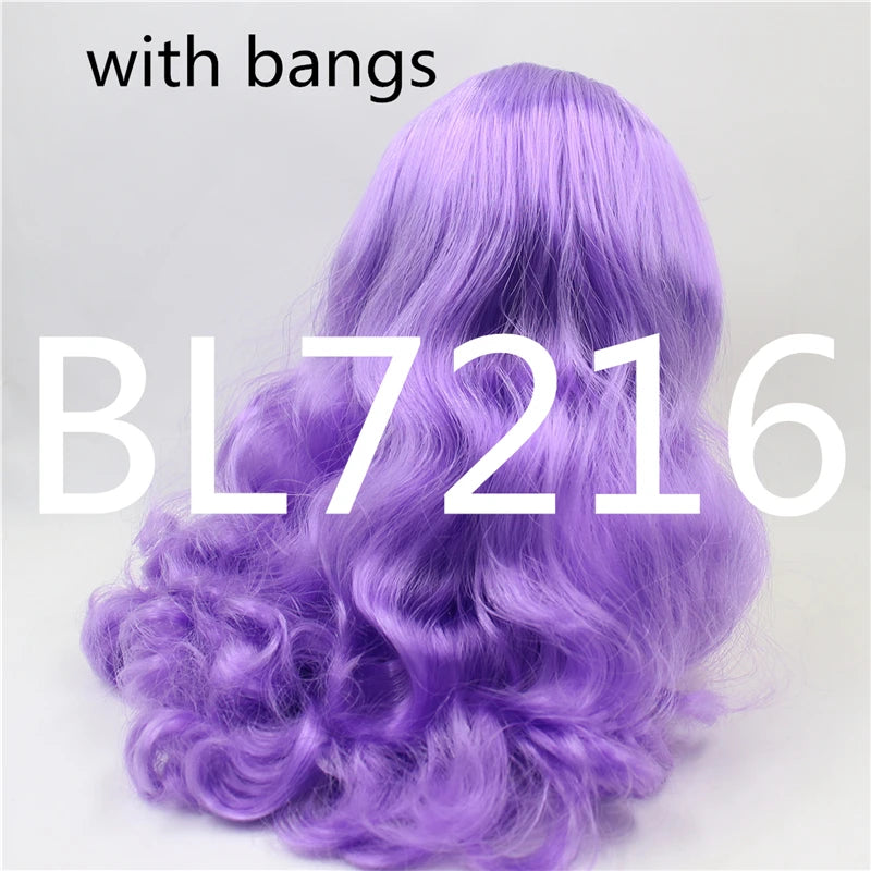 DBS blyth doll icy rbl scalp and dome wavy hair wig for DIY custom green hair purple hair blonde hair anime toy