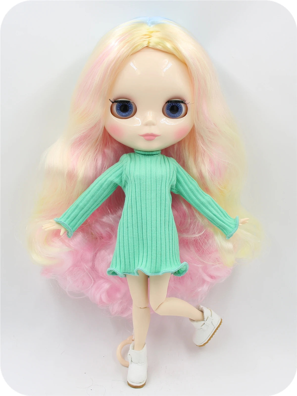 ICY DBS Blyth Doll toy 30cm bjd white skin joint body shiny face random eyes colors