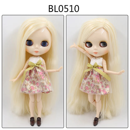 ICY DBS Blyth Doll toy joint body white skin shiny face with clothes and shoes, 30cm 1/6 toy girl gift