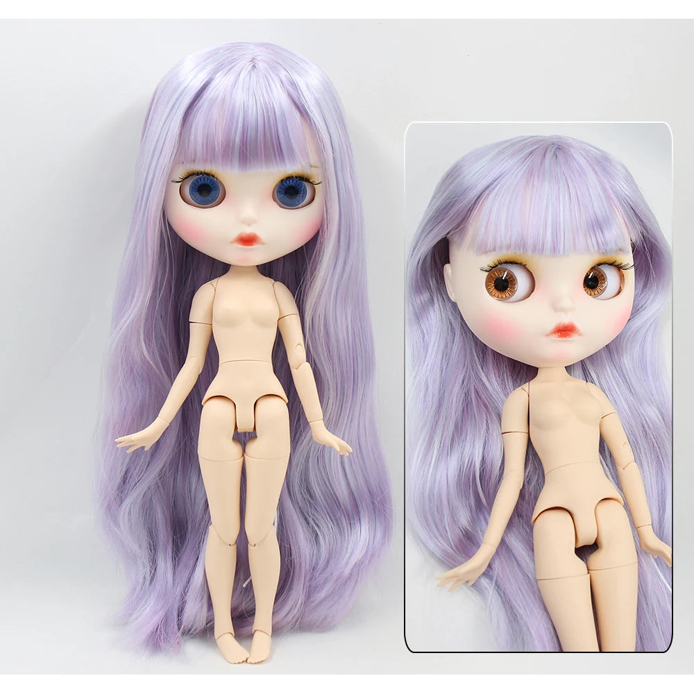 ICY DBS Blyth Doll 1/6 30cm toy bjd joint body matte face nude doll white skin random eyes colors anime girls