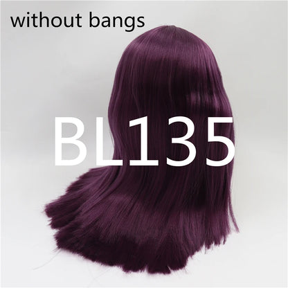 DBS blyth doll icy RBL scalp dome long straight hair wig for custom doll anime girls gift anime white skin blue hair red hair