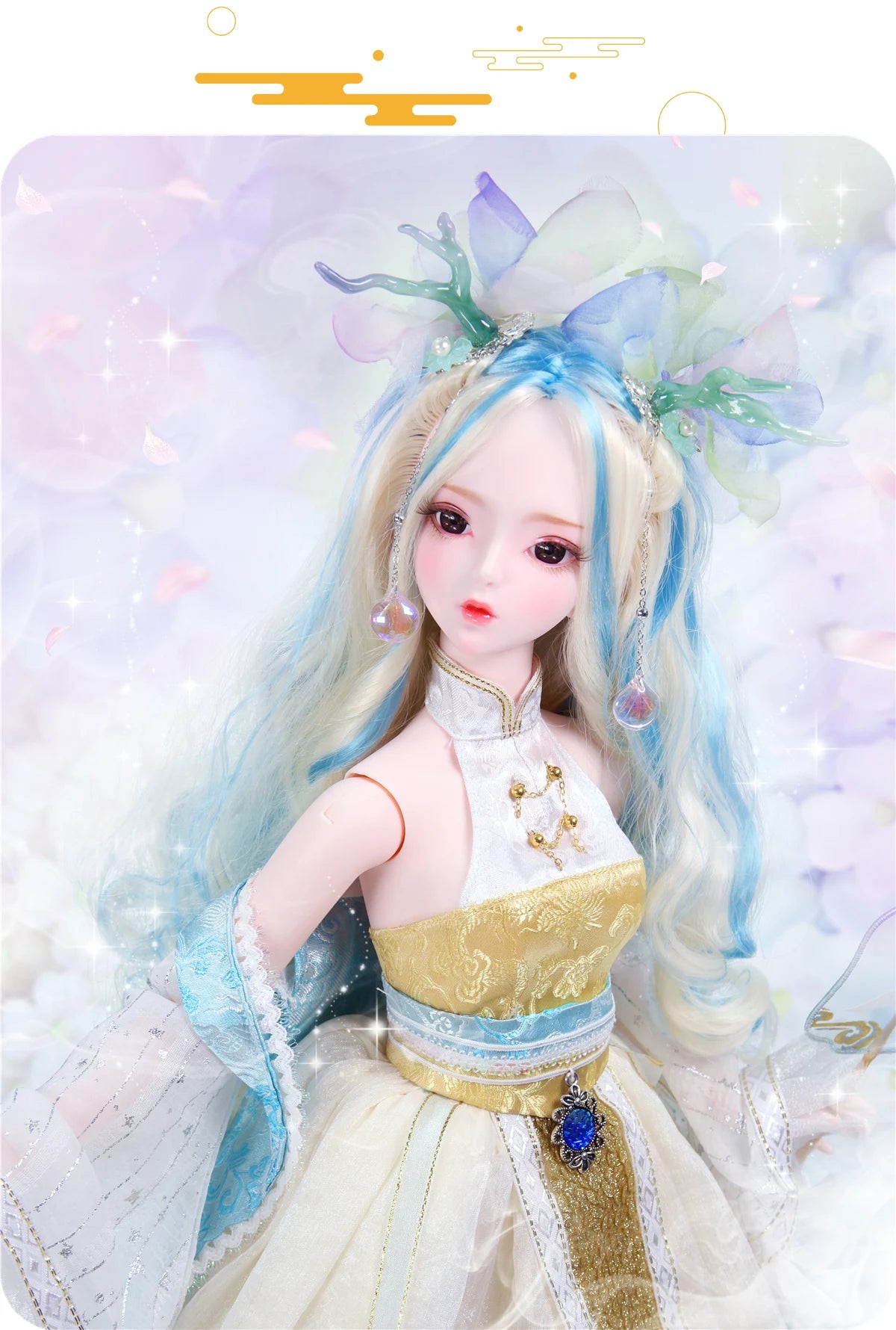 DBS 1/3 BJD Dream Fairy Doll  toy mechanical joint Body chinese style Collection doll including suit shoes makeup 60cm SD