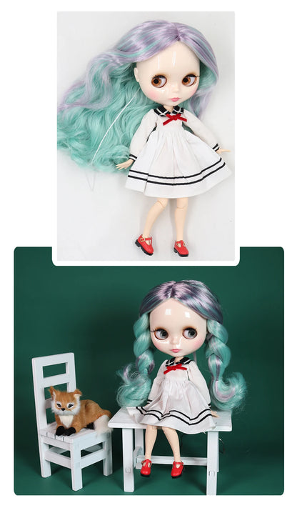 ICY DBS Blyth doll 1/6 bjd matte face shiny face joint body white skin tan skin dark skin 30cm toy girls gift