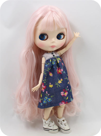 ICY DBS Blyth Doll toy 30cm bjd white skin joint body shiny face random eyes colors