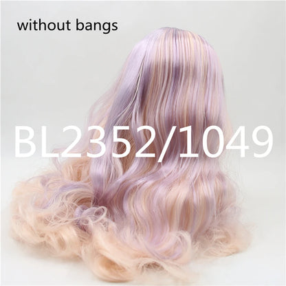 ICY DBS blyth doll rbl scalp and dome wavy hair multi-color wig for custom doll anime toy white skin mix hair